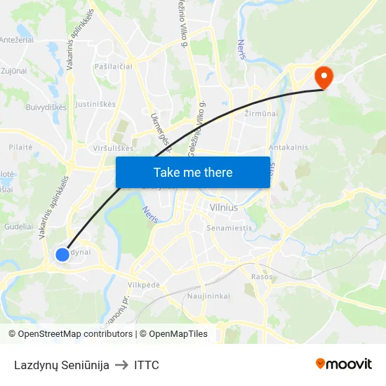 Lazdynų Seniūnija to ITTC map