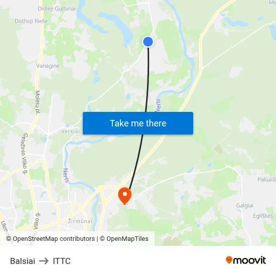 Balsiai to ITTC map