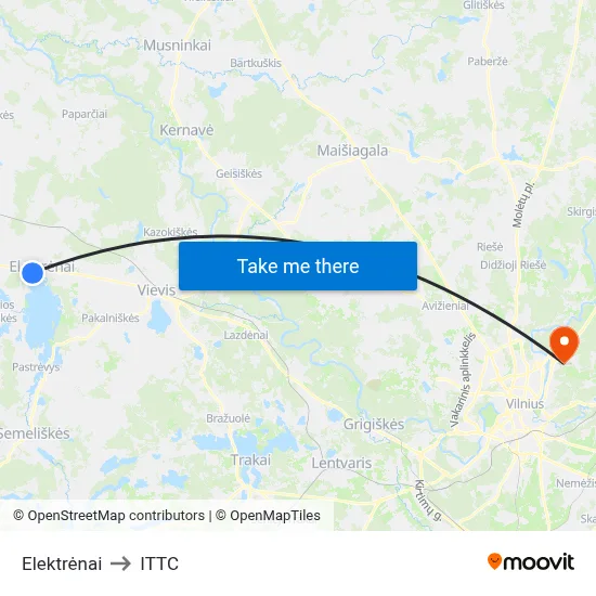 Elektrėnai to ITTC map