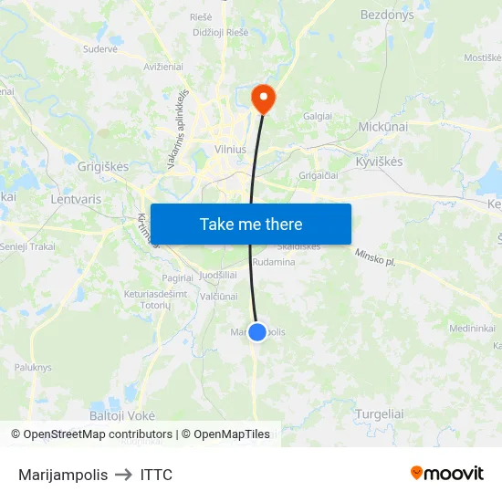 Marijampolis to ITTC map