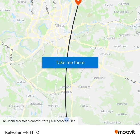 Kalveliai to ITTC map