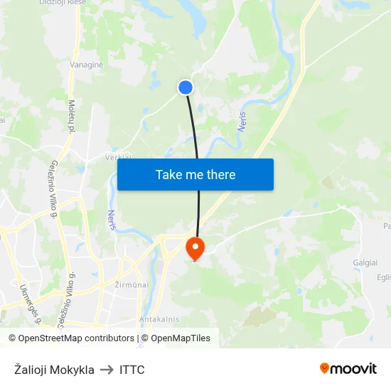 Žalioji Mokykla to ITTC map
