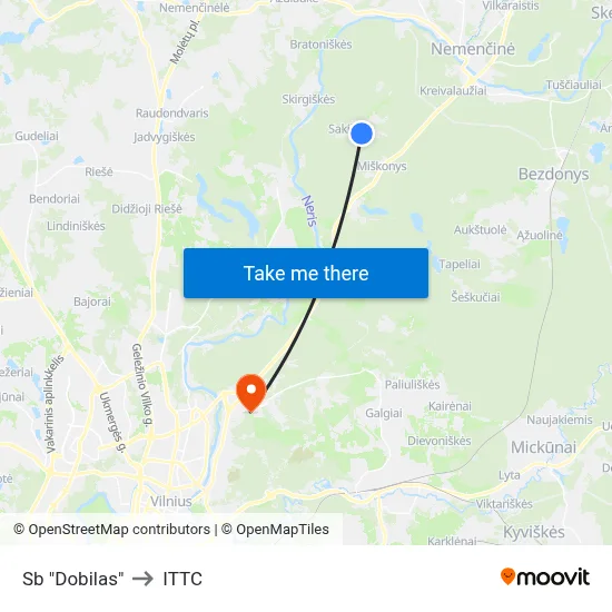 Sb "Dobilas" to ITTC map
