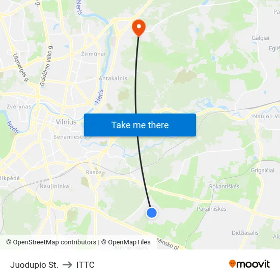 Juodupio St. to ITTC map