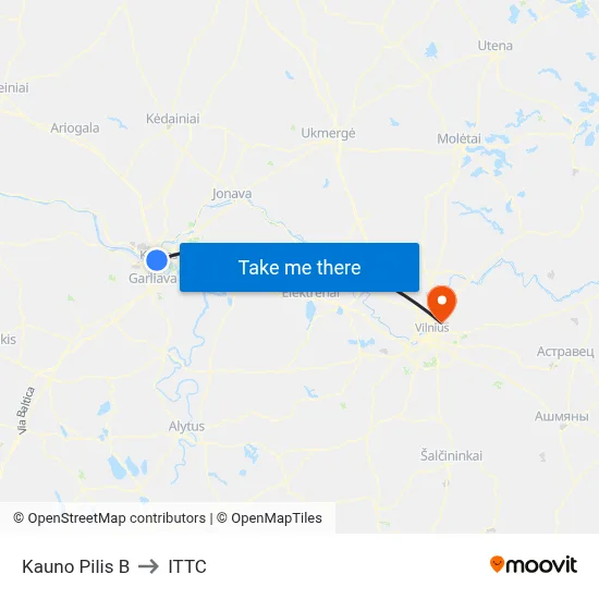 Kauno Pilis B to ITTC map