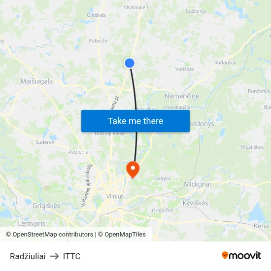Radžiuliai to ITTC map