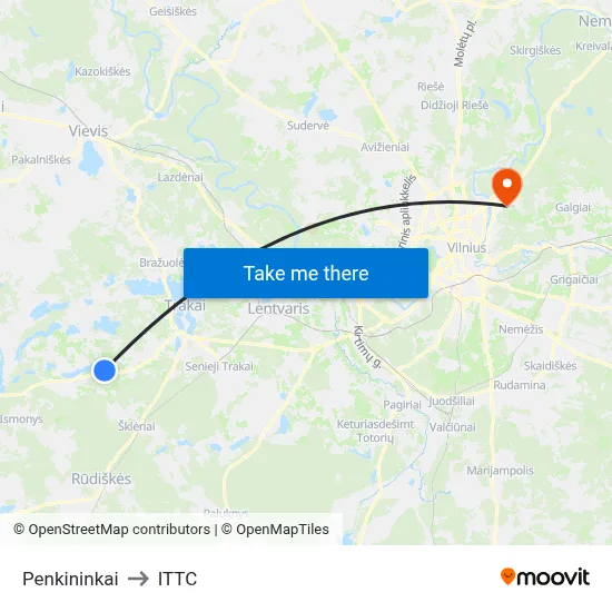 Penkininkai to ITTC map