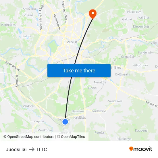 Juodšiliai to ITTC map