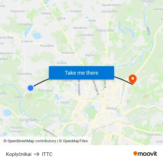 Koplyčnikai to ITTC map