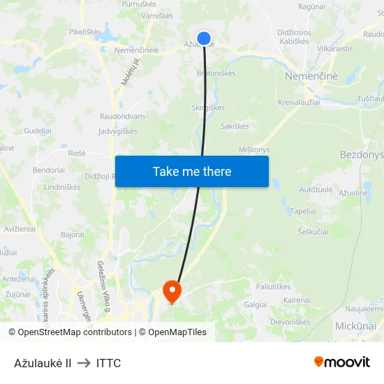 Ažulaukė II to ITTC map