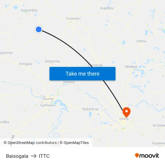 Baisogala to ITTC map