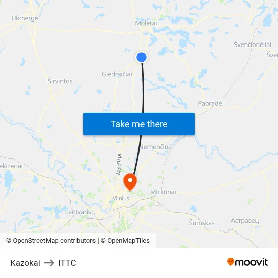 Kazokai to ITTC map