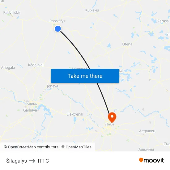 Šilagalys to ITTC map