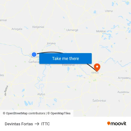 Devintas Fortas to ITTC map