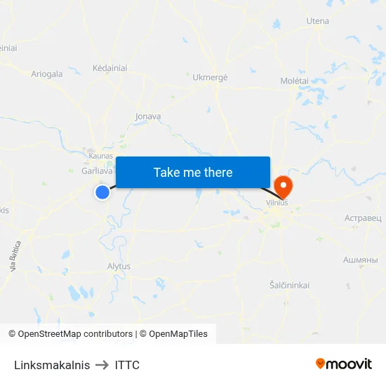 Linksmakalnis to ITTC map
