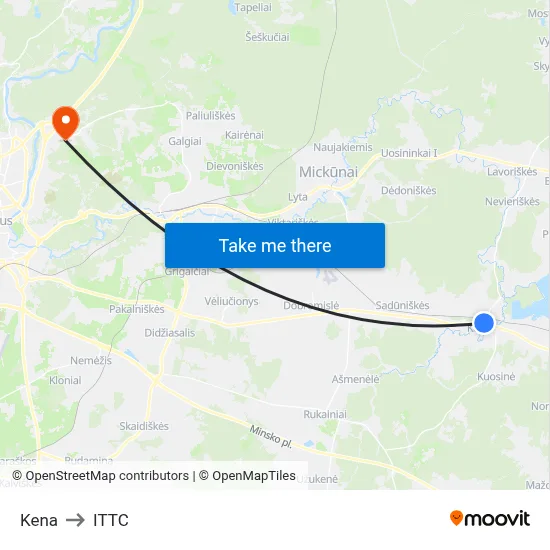 Kena to ITTC map