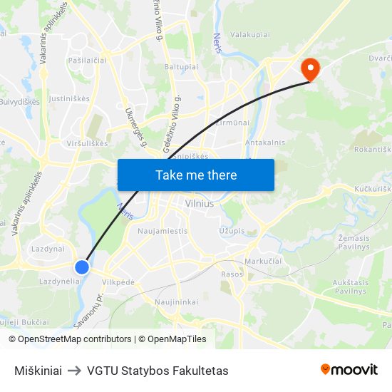 Miškiniai to VGTU Statybos Fakultetas map