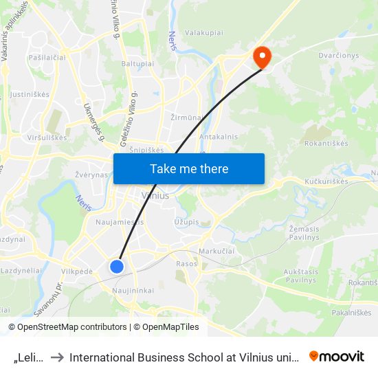 „Lelija“ to International Business School at Vilnius university map