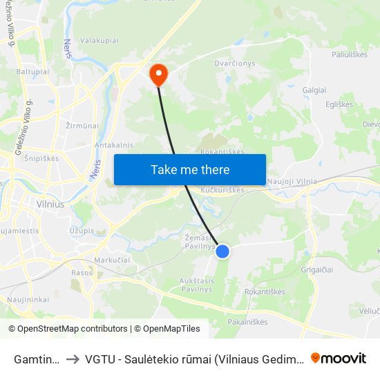 Gamtininkų St. to VGTU - Saulėtekio rūmai (Vilniaus Gedimino technikos universitetas) map