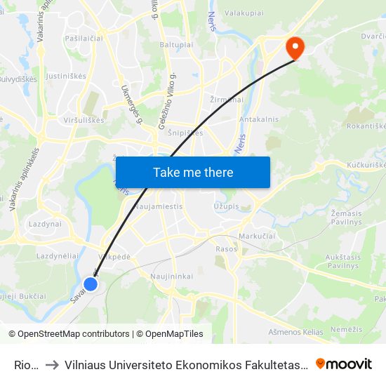 Riovonys to Vilniaus Universiteto Ekonomikos Fakultetas | Vilnius University Faculty of Economics map