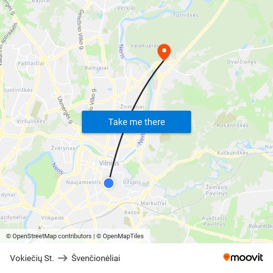 Vokiečių St. to Švenčionėliai map