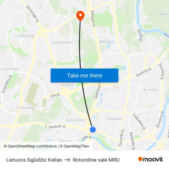 Lietuvos Sąjūdžio Kelias to Rotondine sale MRU map