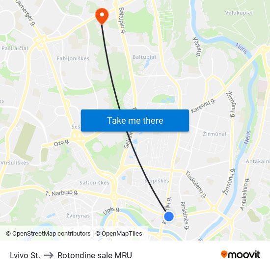 Lvivo St. to Rotondine sale MRU map