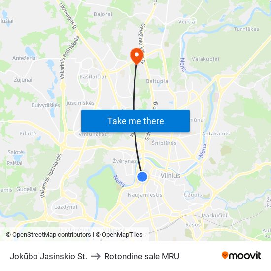 Jokūbo Jasinskio St. to Rotondine sale MRU map