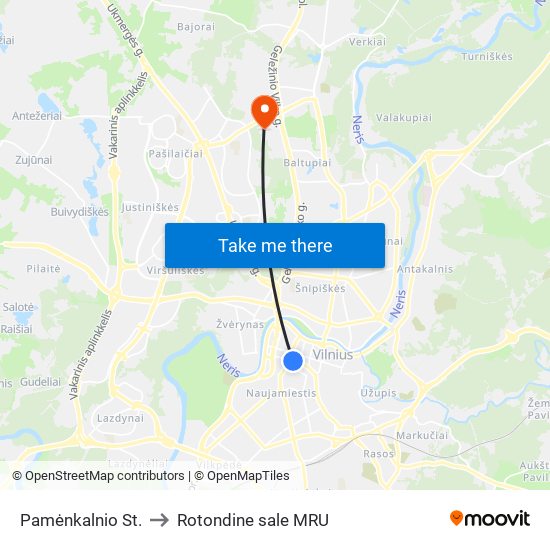 Pamėnkalnio St. to Rotondine sale MRU map