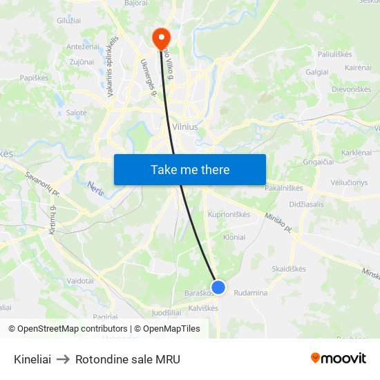 Kineliai to Rotondine sale MRU map