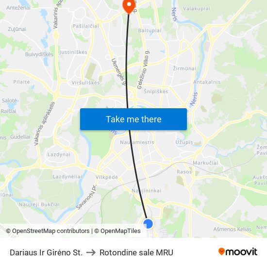 Dariaus Ir Girėno St. to Rotondine sale MRU map