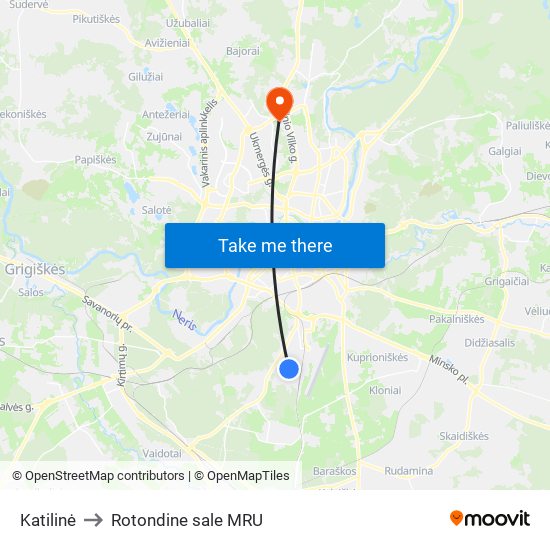 Katilinė to Rotondine sale MRU map