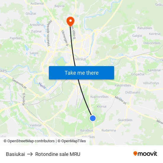 Basiukai to Rotondine sale MRU map