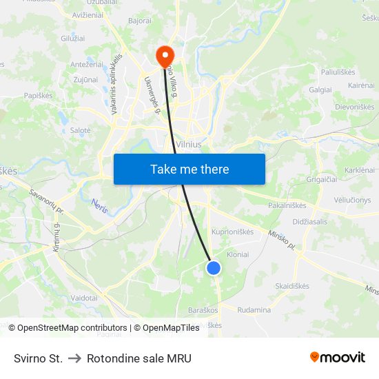 Svirno St. to Rotondine sale MRU map