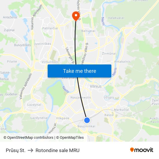 Prūsų St. to Rotondine sale MRU map