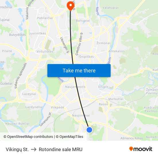 Vikingų St. to Rotondine sale MRU map