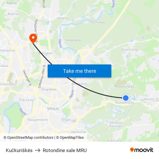 Kučkuriškės to Rotondine sale MRU map