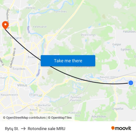 Rytų St. to Rotondine sale MRU map