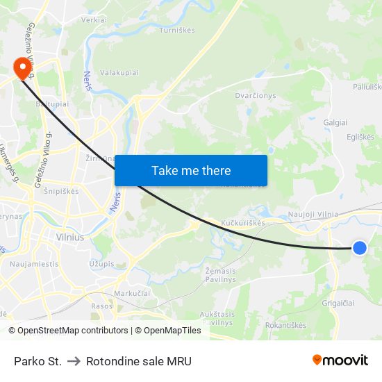 Parko St. to Rotondine sale MRU map