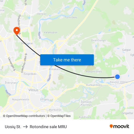 Uosių St. to Rotondine sale MRU map