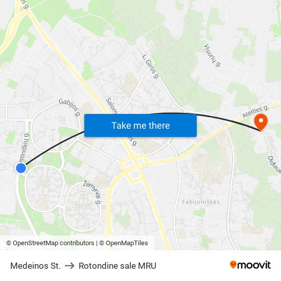 Medeinos St. to Rotondine sale MRU map