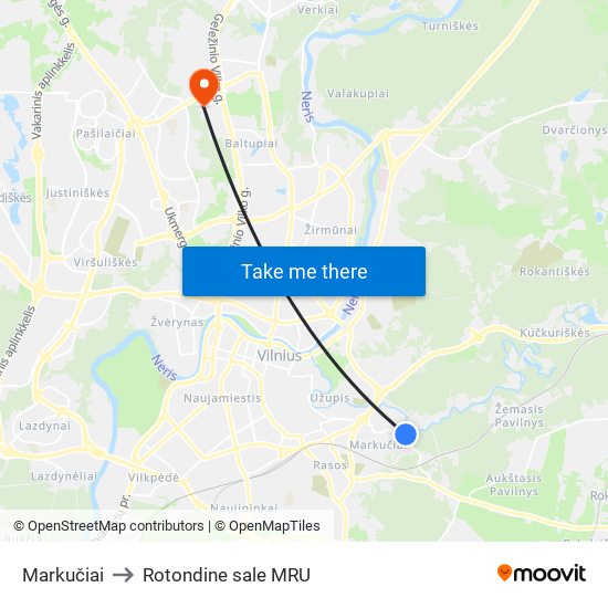 Markučiai to Rotondine sale MRU map