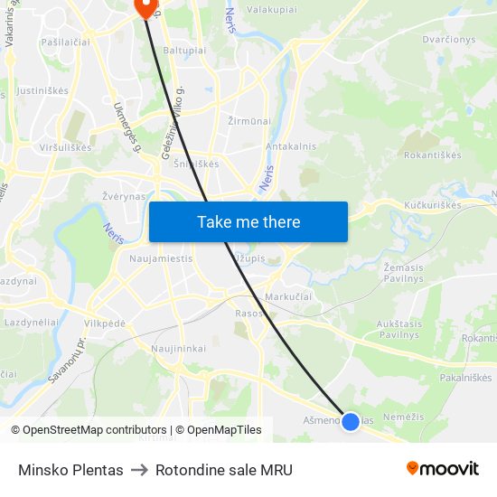 Minsko Plentas to Rotondine sale MRU map