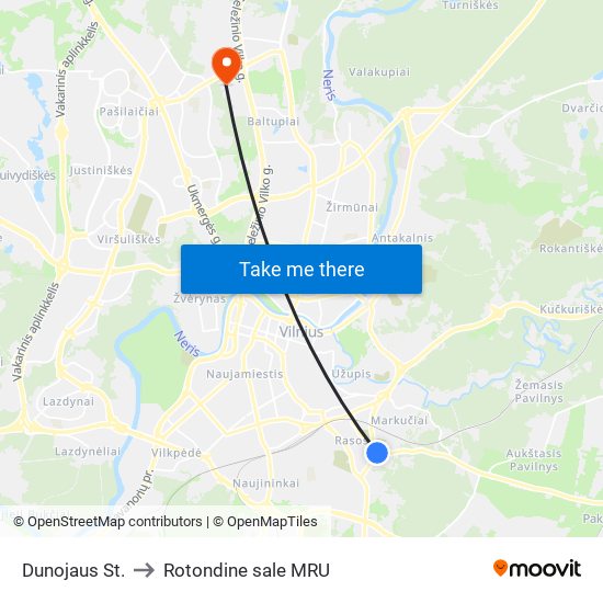 Dunojaus St. to Rotondine sale MRU map