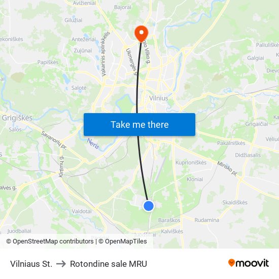 Vilniaus St. to Rotondine sale MRU map