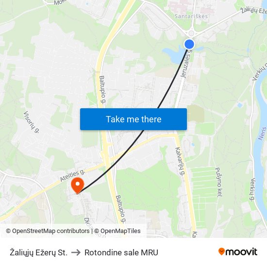 Žaliųjų Ežerų St. to Rotondine sale MRU map