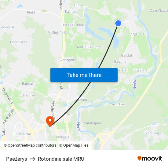 Paežerys to Rotondine sale MRU map