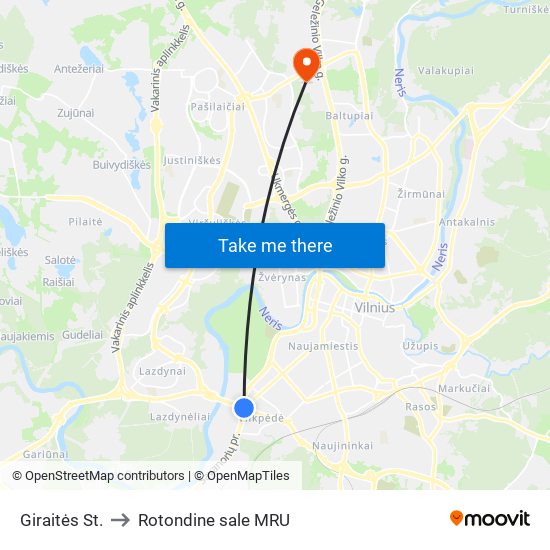 Giraitės St. to Rotondine sale MRU map