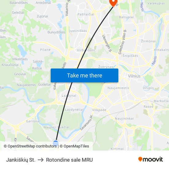 Jankiškių St. to Rotondine sale MRU map