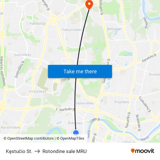 Kęstučio St. to Rotondine sale MRU map